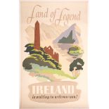 1950s Travel Poster, 'Land of Legend' 1950s Travel Poster, designed by Anthony Brandt. Printed by