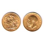 GB. George V gold sovereigns, 1911 and 1913. (2). Very fine. (2)