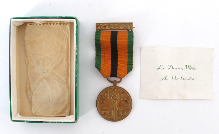 1921-1971 Truce Anniversary medal. To unknown recipient, in box of issue with President's compliment