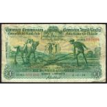 Currency Commission Consolidated Banknote 'Ploughman' Munster & Leinster Bank One Pound 2-6-34