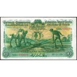 Currency Commission Consolidated Banknote 'Ploughman' Bank of Ireland One Pound 10-1-39 92BA040088-