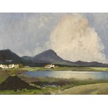 Flora H. Mitchell (1890-1973) A COUNTY MAYO LAKE oil on canvas board signed lower right; titled on