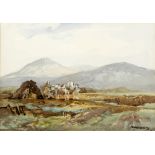 Frank McKelvey RHA RUA (1895-1974) DONEGAL LANDSCAPE WITH ERRIGLE [sic] MOUNTAIN IN THE BACKGROUND