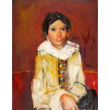 Jack Donovan (1934-2014) GIRL IN A RUFFLE COLLAR,1979 oil on board; (unframed) signed and dated