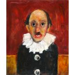 Jack Donovan (1934-2014) CLOWN, 1979 oil on board; (unframed) faint signature lower right; signed