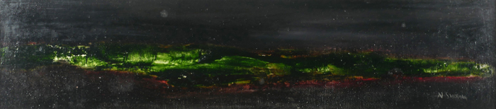 Noel Sheridan (1936–2006) GREEN LANDSCAPE I oil on board signed lower right; titled on original