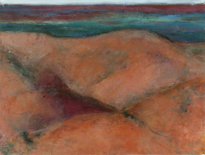 Gwen O'Dowd (b.1957) THE PAINTED DESERT oil on card with Kerlin Gallery label on reverse Kerlin