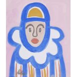 Markey Robinson (1918-1999) CLOWN gouache signed lower left Collection of George and Maura