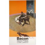 Francis Bacon, Grand Palais, October - January 1972, signed poster. Study for a Bullfight. Poster