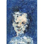 John Kingerlee (b.1936) HEAD IN BLUE oil on board signed with monogram lower right 6 x 4in. (15.24 x