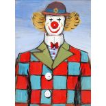 Gladys Maccabe HRUA ROI FRSA (b.1918) CLOWN oil on board signed lower right 13½ x 9¾in. (34.29 x