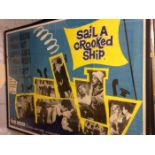 Sail a Crooked Ship, framed cinema poster. 1961, starring Robert Wagner, Dolores Hart and Carolyn