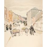 Joseph Edward Slater (1902-1994) LOWER BRIDGE STREET, KILLORGLIN, COUNTY KERRY watercolour with