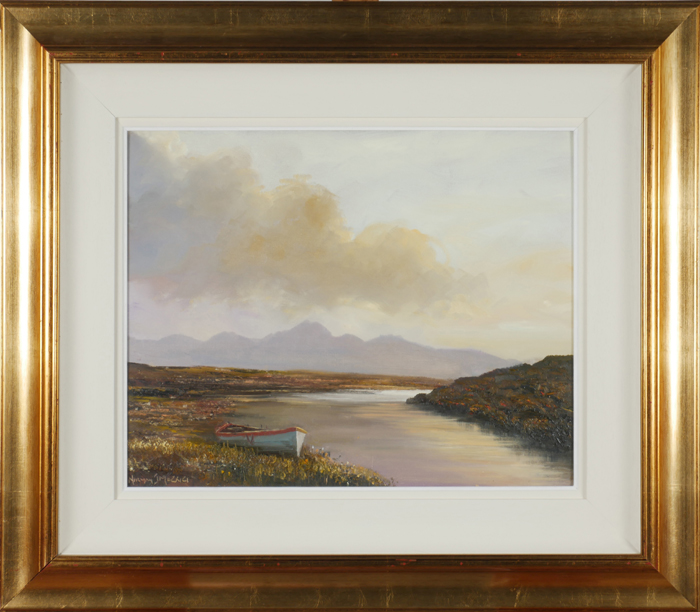 Norman J. McCaig (1929-2001) THE GLEN RIVER, COUNTY DONEGAL oil on board signed lower left; titled - Image 2 of 2