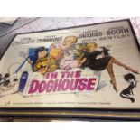 In the Dog House, framed cinema poster. 1962, starring Leslie Phillips, Peggy Cummins and Hattie