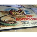 The River's Edge, framed cinema poster. 1957, starring Ray Milland, Anthony Quinn and Debra Paget.