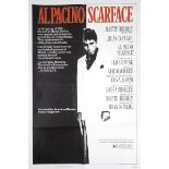 Scarface, Universal, 1983. Cinema Poster US One Sheet. Crime. Starring Al Pacino, Michelle Pfeiffer,