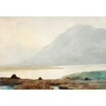 Douglas Alexander (1871-1945) LAKE WITH MOUNTAINS IN THE DISTANCE watercolour signed lower right
