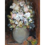 Gladys Maccabe HRUA ROI FRSA (b.1918) FLOWERS oil on board signed lower left 18 x 14in. (45.72 x