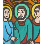 Markey Robinson (1918-1999) JESUS WITH JOSEPH AND MARY gouache on card signed with initials lower