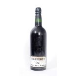 Cockburn's Vintage Port, 1963. One bottle.