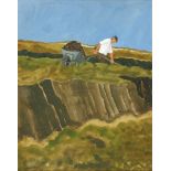 James MacIntyre RUA (b.1926) TURF CUTTER watercolour signed lower left; titled on reverse 11½ x 9in.