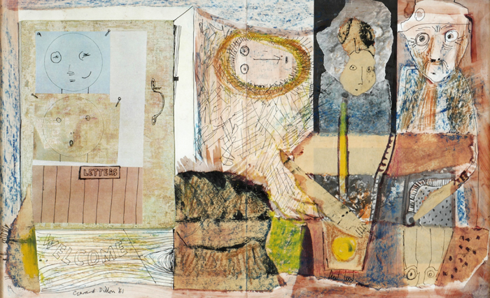 Gerard Dillon (1916-1971) UNTITLED, 1961 ink, pastel and watercolour with collage on paper signed