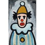 Markey Robinson (1918-1999) CLOWN gouache signed upper right Collection of George and Maura
