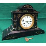 French Slate Mantle clock