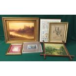 QTY of Assorted Pictures, Watercolour, Needlepoint ETC.