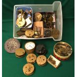 Box Containing Large QTY of Assorted Clock Parts