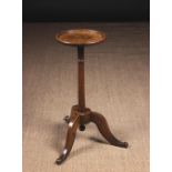 An Unusual 18th Century Elm, Fruitwood & Oak Tripod Candlestand.