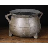 A Large Late 17th Century Bronze Cauldron with scratch mark for John Kemp Foundry, Ticehurst,
