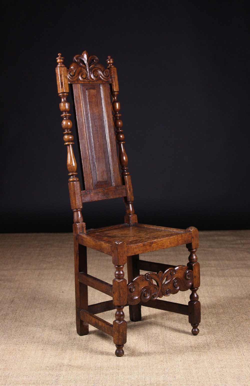 A William & Mary Oak Side Chair.