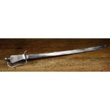 An 18th Century English Infantry Hanger Sword, 31 ins (79 cms) overall in length.