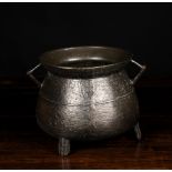 A 17th/Early 18th Century Bronze Cauldron with scratch marks possibly those of John Sturton II,