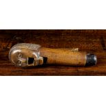 A Fine Late 17th Century Treen Figural Walking Stick Handle/Lever Nutcracker,