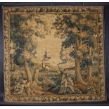An 18th Century Tapestry Wall Hanging: A depiction of parkland with flowering shrubs in the