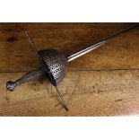 A 17th Century Italian Cup-hilt Rapier, 50 ins (127 cms) overall length.