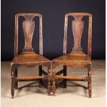 A Pair of 18th Century Joined Oak Side Chairs.