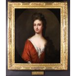 Circle of Godfrey Kneller (1646-1723) Circa 1710: Oil on Canvas: Portrait bust of Mary Knight of
