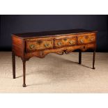 A Good 18th Century Oak & Mahogany Cross-banded Low Dresser of fine colour and patination.