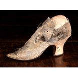 A Charming Late 17th/Early 18th Century Lady's Brocade Shoe.