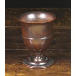 An Early 18th Century English Turned Lignum Vitae Treen Goblet.