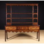 A Fine Quality 18th Century Oak Dresser having a superb glowing patina and rich mid-brown colour.