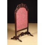 A Fine Carved Walnut Fire Screen, Circa 1720.