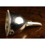 A Victorian Silver Wine Funnel hallmarked London 1849 with Richard Sibley II maker's punch.