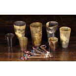 Seven Late 18th/Early 19th Century Horn Beakers;