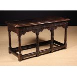 An Antique Carved Oak Side/Serving Table in the 17th Century Style,