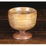 A Late 17th Century Turned Treen Loving Cup, possibly sycamore.